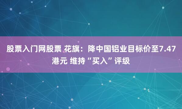 股票入门网股票 花旗：降中国铝业目标价至7.47港元 维持“买入”评级